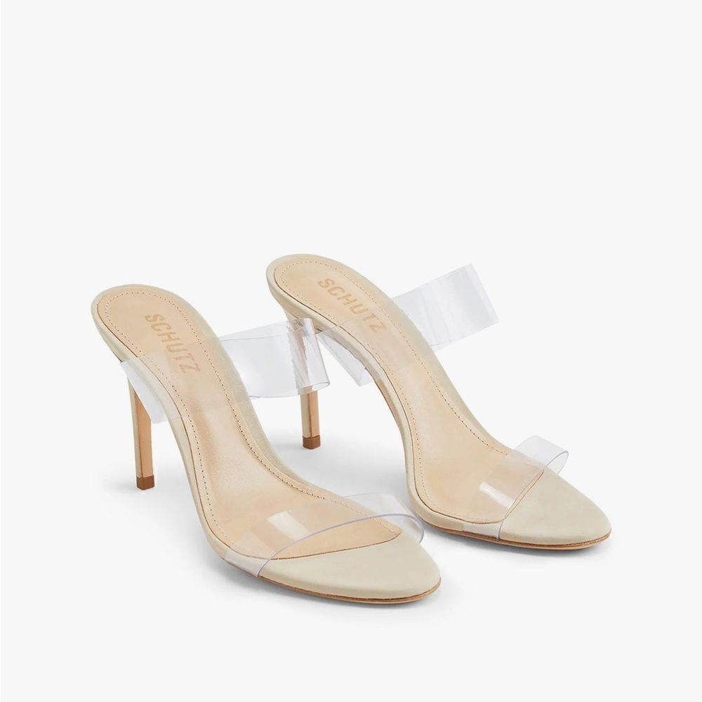 Schutz ARIELLA SANDAL Heels in Oyster Size 7